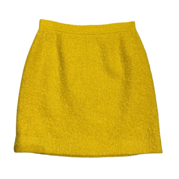 Kate Spade Yellow Tweed Mini Skirt Size 8 - Picture 1 of 8